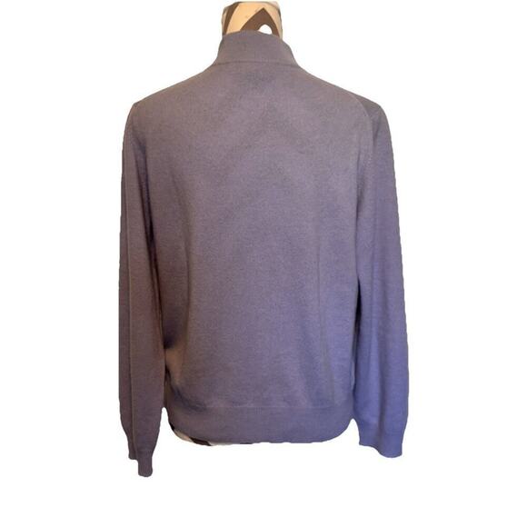 Charter Club 2-Ply Cashmere Large Lavender Sweater Top Long Sleeves Mock Collar - Picture 3 of 5